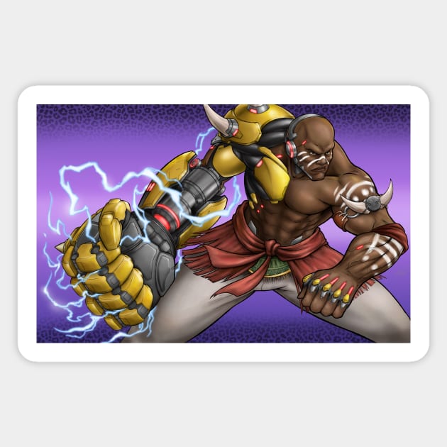 Doomfist of Numbani Sticker by AdamCRivera